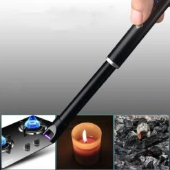 Oplaadbare Lange Dunne Elektrische Aansteker - Duurzame Plasma Aansteker - Inclusief Cadeauverpakking - BBQ – Kaarsen - Zwart -Optimaal Barbecue Winkel 1200x1200 292