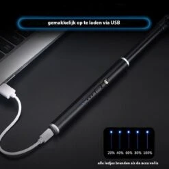 Oplaadbare Lange Dunne Elektrische Aansteker - Duurzame Plasma Aansteker - Inclusief Cadeauverpakking - BBQ – Kaarsen - Zwart -Optimaal Barbecue Winkel 1200x1200 293