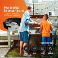 GrillX Barbecue Hoes - 145 X 61 X 117cm - BBQ Hoes Waterdicht - Beschermhoes Inclusief Trekkoord - BBQ Accesoires -Optimaal Barbecue Winkel 1200x1200 333