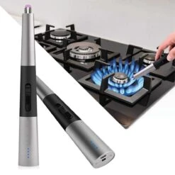 Allkinds Lange Elektrische Plasma Aansteker - USB Oplaadbaar - Vlamloze Elektrische Aansteker Voor Keuken, Kaars, BBQ Of Openhaard - Zwart - In- En Outdoor - Chique Design -Optimaal Barbecue Winkel 1200x1200 355
