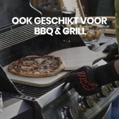 Buxibo 2in1 Pizzasteen - Voor BBQ & Oven - Inclusief Serveer Plank - Pizzabord/Pizzaplank - 30.5 X 38.1 X 1.4 Cm -Optimaal Barbecue Winkel 1200x1200 360