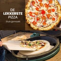 Buxibo 2in1 Pizzasteen - Voor BBQ & Oven - Inclusief Serveer Plank - Pizzabord/Pizzaplank - 30.5 X 38.1 X 1.4 Cm -Optimaal Barbecue Winkel 1200x1200 366