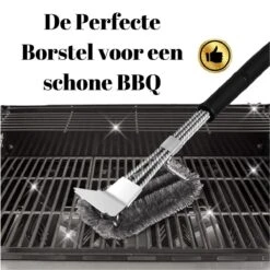 Gohh BBQ Borstel Met Schraper - Schoonmaakborstel - Barbecue Krabber Met Handige Bewaarzak 2 In 1 -Optimaal Barbecue Winkel 1200x1200 391
