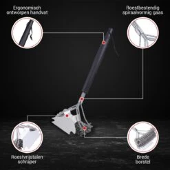 BBQ Borstel Staal RVS Reinigingsborstel Barbecue Grill Accessoires -Optimaal Barbecue Winkel 1200x1200 449