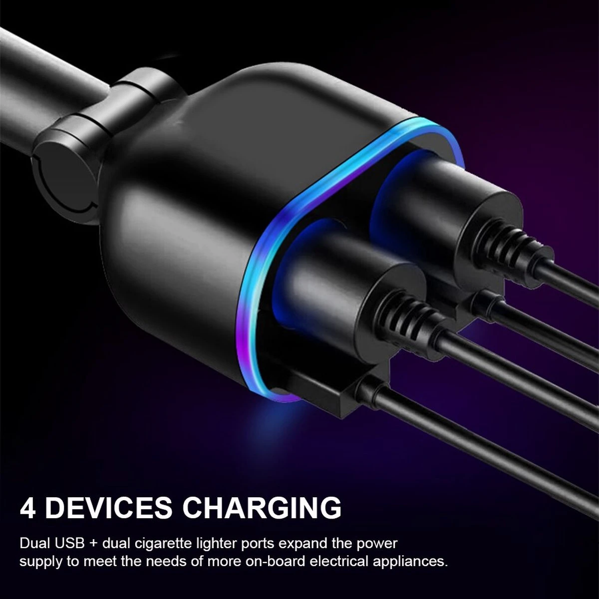 Auto Sigarettenaansteker Splitter - Losse Oplader - USB 2.0 A/USB 3.0 A 2 Poorten - Zwart - Snellader - Splitter - Auto Lader USB 3 Auto Sigarettenaansteker Splitter - Losse Oplader - USB 2.0 A/USB 3.0 A 2 Poorten - Zwart - Snellader - Splitter - Auto Lader USB - Afbeelding 3