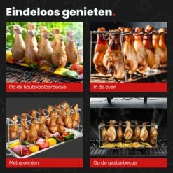 GrillX Kippenvleugelhouder - Kiphouder Voor BBQ & Oven - RVS - BBQ Accesoires 10 GrillX Kippenvleugelhouder - Kiphouder Voor BBQ & Oven - RVS - BBQ Accesoires -Optimaal Barbecue Winkel 1200x1200 514