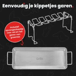 GrillX Kippenvleugelhouder - Kiphouder Voor BBQ & Oven - RVS - BBQ Accesoires 11 GrillX Kippenvleugelhouder - Kiphouder Voor BBQ & Oven - RVS - BBQ Accesoires -Optimaal Barbecue Winkel 1200x1200 515