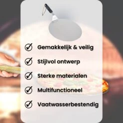 Nowad Pizzaschep RVS Rond - 30,5 Cm - PVC Handvat 10 Nowad Pizzaschep RVS Rond - 30,5 Cm - PVC Handvat -Optimaal Barbecue Winkel 1200x1200 554