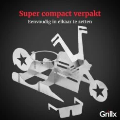 GrillX Beer Can Chicken Houder - Kiphouder Motorcycle - BBQ Accesoires - Bierkip - Barbeque Gereedschap - Chicken Sitter -Optimaal Barbecue Winkel 1200x1200 563