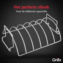 GrillX Sparerib Rek BBQ - Rib Rack Houder - Barbecue Spareribs Rek - BBQ Accesoires -Optimaal Barbecue Winkel 1200x1200 568