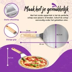 Nowad Pizzaschep RVS Rond Voor BBQ En Oven - 30,5 Cm - Pizzaspatel - Taartschep - Houten Handvat - Ophangbaar - Rond - Vaatwasbestendig - Keukenaccessoires 23 Nowad Pizzaschep RVS Rond Voor BBQ En Oven - 30,5 Cm - Pizzaspatel - Taartschep - Houten Handvat - Ophangbaar - Rond - Vaatwasbestendig - Keukenaccessoires -Optimaal Barbecue Winkel 1200x1200 587