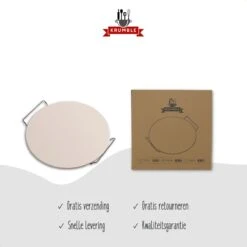 Pizzasteen BBQ & Oven | Pizzaplaat Voor De Lekkerste Bereiding Van Een Pizza Op Jouw Barbecue Of In De Oven | Pizza Stone Rond | Medium (33 Cm) -Optimaal Barbecue Winkel 1200x1200 598