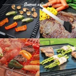 Mountain Jack® 40-Delige Luxe BBQ Grill Accessoires Set In Roestvrij Staal – Barbecue Gereedschap – Tangenset, Vlees Thermometer, Vleestang, Borstel, Spiezen, Vleesmes, Vleesvork -Optimaal Barbecue Winkel 1200x1200 630