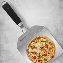 RVS Pizzaschep Inklapbaar Vierkant Handvat - Taartschep - Pizzaspatel BBQ Pannekoeken Spatel -Optimaal Barbecue Winkel 1200x1200 698