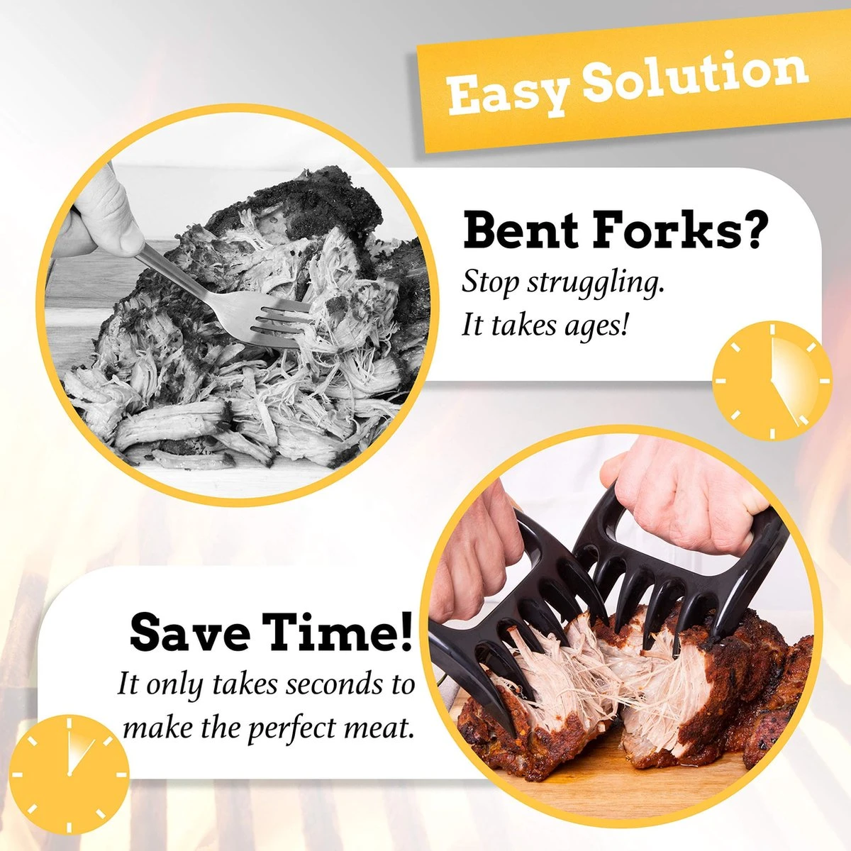 Mountain Grillers Claws-High Quality Meat Claws For American BBQ Pulled Pork-Plastic Meat Claws For Slicing-Vaatwasser Safe Bear Claws Gift Idee 6 Mountain Grillers Claws-High Quality Meat Claws For American BBQ Pulled Pork-Plastic Meat Claws For Slicing-Vaatwasser Safe Bear Claws Gift Idee - Afbeelding 6