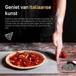 Pizzasteen BBQ Oven - Lava Van Vulkaan Etna - Barbecue Accesoires - Made In Italy - Broodbaksteen - 30x38x1.1 - VDN -Optimaal Barbecue Winkel 1200x1200 788