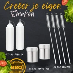 BBQ Gereedschapset - Opbergtas - BBQ Accessoires - BBQ Tang - BBQ Set - BBQ Borstel - BBQ Gereedschap - Roestvrij Staal 12 BBQ Gereedschapset - Opbergtas - BBQ Accessoires - BBQ Tang - BBQ Set - BBQ Borstel - BBQ Gereedschap - Roestvrij Staal -Optimaal Barbecue Winkel 1200x1200 802