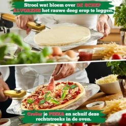 Ecowize Pizzaschep Voor BBQ En Oven - Aluminium Pizzaspatel Vierkant 30cm Met Inklapbaar Handvat - Met Extra Professionele Pizzasnijder -Optimaal Barbecue Winkel 1200x1200 814