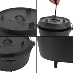Dutch Oven Enkhuizen Met Deksel Gietijzer Zwart - 4 Varianten -Optimaal Barbecue Winkel 1200x1200 834