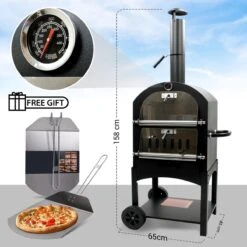 MaxxGarden Pizza Oven - Smoker Barbecue Op Hout, Houtskool Of Pellets - 45 X 65 X 158cm -Optimaal Barbecue Winkel 1200x1200 90