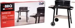 Verrijdbare Barbecue – Houtskool/Briketten - Verstelbare Grillplaat – Houten Tafel – Winscherm – Gewicht 5.9kg -Optimaal Barbecue Winkel 1200x453