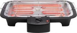 Tristar BQ-2813 Electrische Tafelbarbecue - Grilloppervlak (LxB) 38x22 Cm - 2000W - Zwart -Optimaal Barbecue Winkel 1200x520