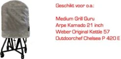 COVER UP HOC Diamond Bbq Hoes Rond - 70x80 Cm - Waterdicht Met Stormbanden En Trekkoord - Geschikt Voor O.a. Kamado, Big Green Egg, Grill Guru, The Bastard, Patton,Weber -Optimaal Barbecue Winkel 1200x586