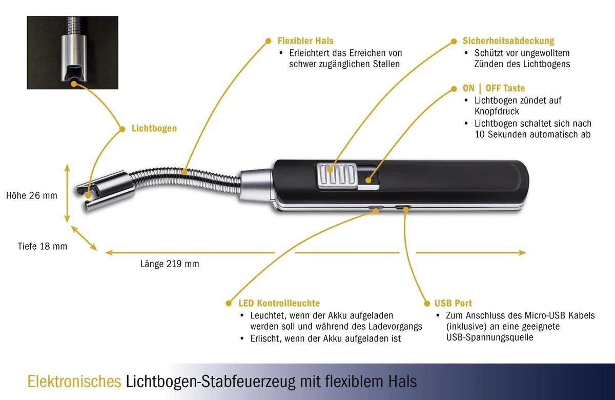 TFA Dostmann HOMIEZ - Keukenhulpen - Staafaansteker Elektrisch USB 7 TFA Dostmann HOMIEZ - Keukenhulpen - Staafaansteker Elektrisch USB - Afbeelding 7