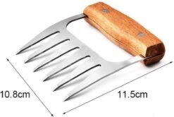 GrillX Luxe Vleesklauwen - Houten Handvat - RVS Meat Claws - Vleesshredder - Pulled Pork, Chicken - BBQ Accesoires 7 GrillX Luxe Vleesklauwen - Houten Handvat - RVS Meat Claws - Vleesshredder - Pulled Pork, Chicken - BBQ Accesoires -Optimaal Barbecue Winkel 1200x806 1