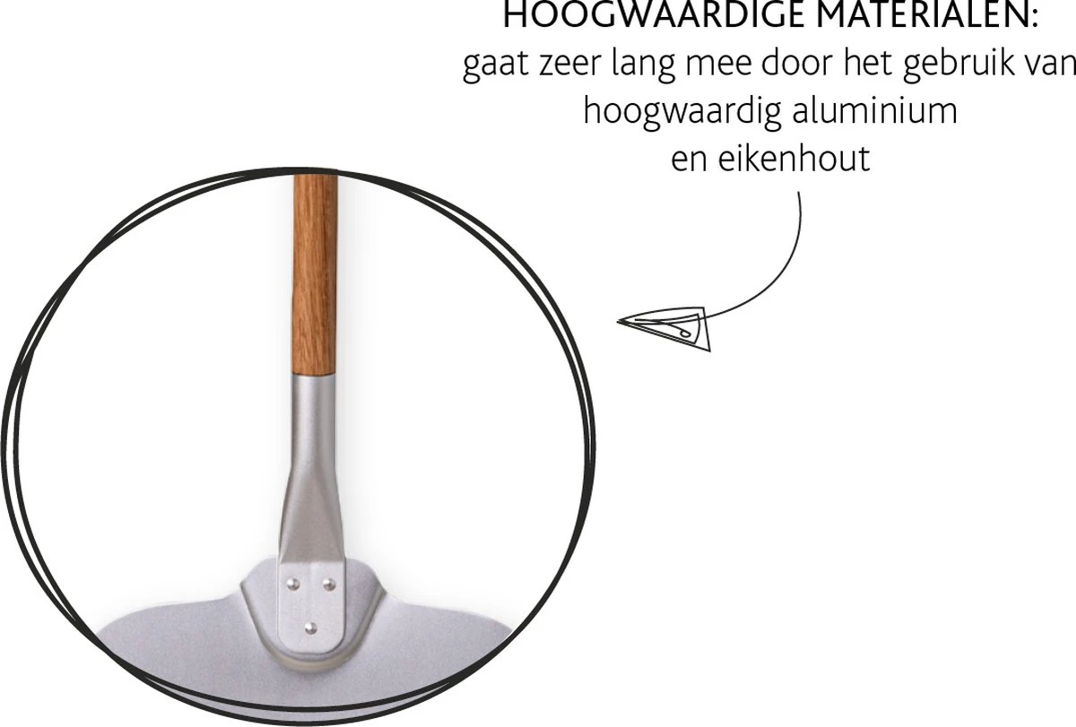 Boska Pizzaschep Barbecue - Kort Handvat - Stabiel - Aluminium - Eikenhout - BBQ Accessoires 6 Boska Pizzaschep Barbecue - Kort Handvat - Stabiel - Aluminium - Eikenhout - BBQ Accessoires - Afbeelding 6
