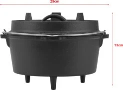 Dutch Oven Enkhuizen Met Deksel Gietijzer Zwart 4,2 L -Optimaal Barbecue Winkel 1200x877 1