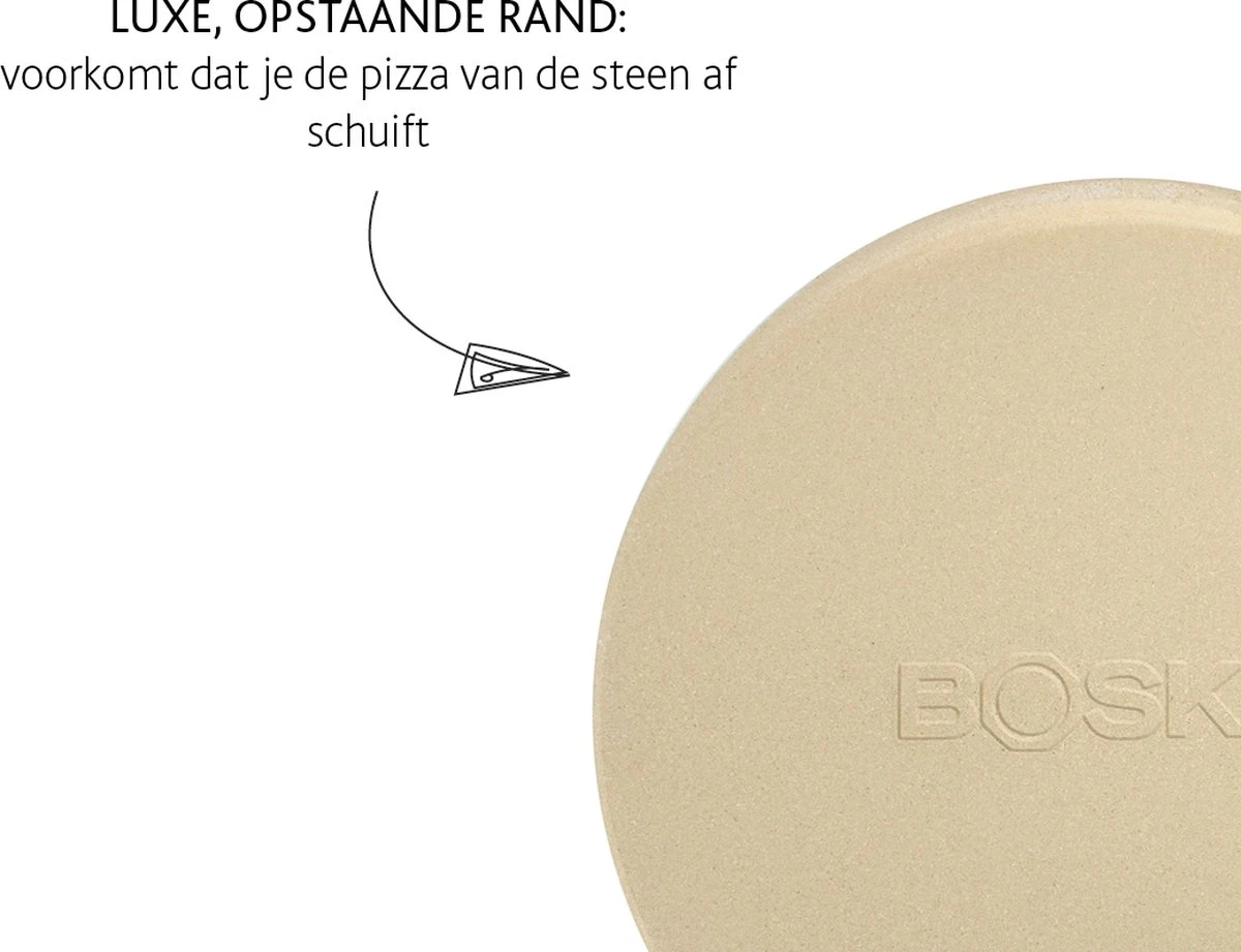 Boska Pizzasteen Deluxe - Voor Oven & BBQ - Knapperige Pizza's - Ø 29.5 Cm - BBQ Accessoires 5 Boska Pizzasteen Deluxe - Voor Oven & BBQ - Knapperige Pizza's - Ø 29.5 Cm - BBQ Accessoires - Afbeelding 5