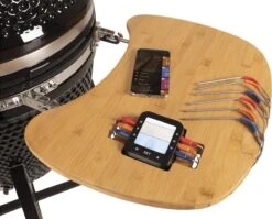 Patton - Kamado 21" - Premium Black - Keramische Barbecue - Incl. Bluetooth Kerntemperatuurmeter - LED Verlichting - Large - Compleet - Zwart -Optimaal Barbecue Winkel 1200x969