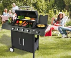 El Fuego San Angelo 4.1 Gasbarbecue - 5 Branders - Zwart -Optimaal Barbecue Winkel 1200x979