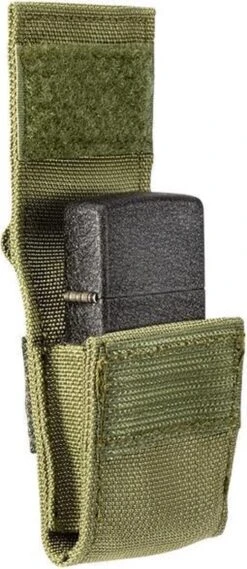 Zippo Tactical Molle Pouch / Hoes En Black Crackle Benzine Aansteker Geschenk Set OD Green -Optimaal Barbecue Winkel 521x1200