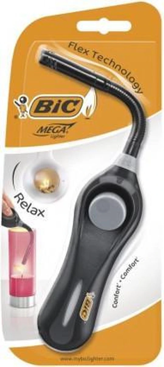BIC Multifunctionele Aansteker Megalighter Flex Voor Oa BBQ En Kaarsen - Met Flexibele Hals - Diverse Kleuren - 1 Stuk 1 BIC Multifunctionele Aansteker Megalighter Flex Voor Oa BBQ En Kaarsen - Met Flexibele Hals - Diverse Kleuren - 1 Stuk