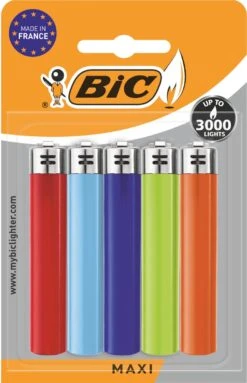 BIC J26 Maxi Vuursteen Flint Aanstekers - Diverse Kleuren - Pak Van 5 Gasaanstekers - Kindveilig -Optimaal Barbecue Winkel 774x1200 2