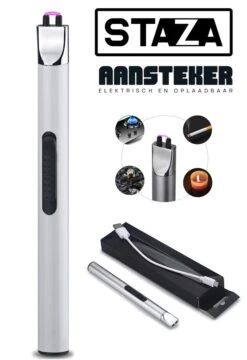 Staza Oplaadbare Lange Elektrische Aansteker - Duurzame Plasma Aansteker - Inclusief Cadeauverpakking - BBQ - Kaarsen -Optimaal Barbecue Winkel 824x1200 2