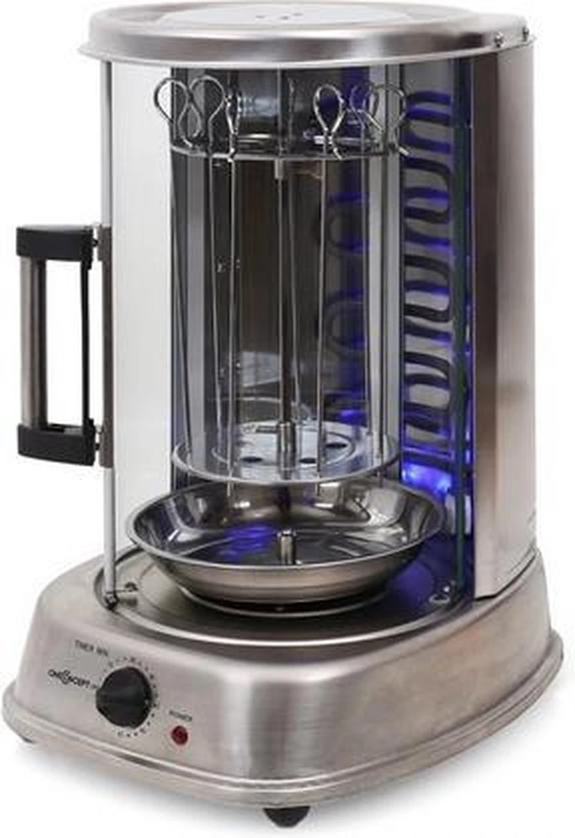 OneConcept Kebab Master Pro Grill Tafelblad Electrisch Roestvrijstaal 5 OneConcept Kebab Master Pro Grill Tafelblad Electrisch Roestvrijstaal - Afbeelding 5