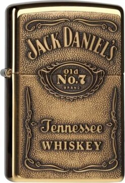 Aansteker Zippo Jack Daniel's Label Brass Emblem