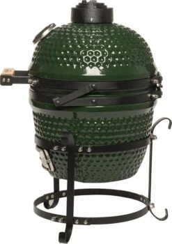Patton Kamado Keramische Houtskoolbarbecue - 13" - Grilloppervlak Ø 28 Cm - Inclusief Heatdeflector - Groen -Optimaal Barbecue Winkel 848x1200 1