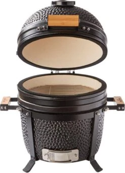 Patton Kamado 15" - Tafel Model - Keramische Barbecue - Premium Black - Medium - Compleet - Mat Zwart -Optimaal Barbecue Winkel 873x1200