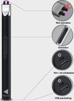 Oplaadbare Lange Elektrische Aansteker - Duurzame Plasma Aansteker - Inclusief Cadeauverpakking - BBQ - Kaarsen - Zwart -Optimaal Barbecue Winkel 879x1200 1