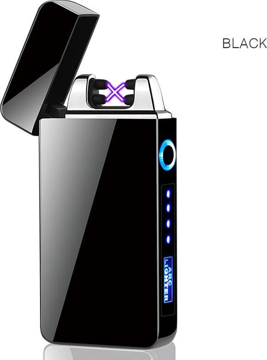 Merkloos Cuberna Elektrische Plasma USB Aansteker Met Batterij Indicator Ice Black - Wind En Storm Bestendig - Geschikt Voor Kaarsen, Vuurwerk, Sigaretten En BBQ 6 Merkloos Cuberna Elektrische Plasma USB Aansteker Met Batterij Indicator Ice Black - Wind En Storm Bestendig - Geschikt Voor Kaarsen, Vuurwerk, Sigaretten En BBQ - Afbeelding 6