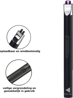 Oplaadbare Lange Elektrische Aansteker - Duurzame Plasma Aansteker - Inclusief Cadeauverpakking - BBQ - Kaarsen - Zwart -Optimaal Barbecue Winkel 894x1200 2
