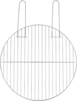 BBQ Rooster Van Roestvrij Staal Voor Ø 44 CM Doorsnede Kogel BBQ's (o.a. Geschikt Voor Weber) Barbecuerooster Verchroomd - Met Handvaten - Hoge Kwaliteit