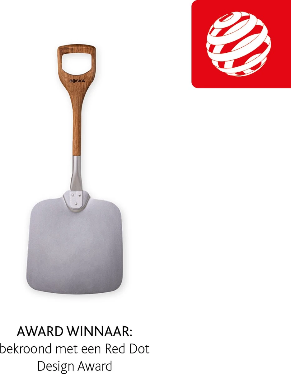 Boska Pizzaschep Barbecue - Kort Handvat - Stabiel - Aluminium - Eikenhout - BBQ Accessoires 4 Boska Pizzaschep Barbecue - Kort Handvat - Stabiel - Aluminium - Eikenhout - BBQ Accessoires - Afbeelding 4