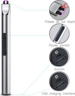 Staza - Oplaadbare Lange Elektrische Aansteker - Duurzame Plasma Aansteker - Inclusief Cadeauverpakking - BBQ - Kaarsen - Zwart -Optimaal Barbecue Winkel 936x1200