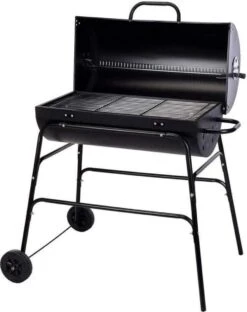 BBQ XL Houtskoolbarbecue - Cilindervorm - Grilloppervlak (LxB) 71 X 35 Cm - Zwart